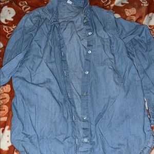 Denim like Button up
